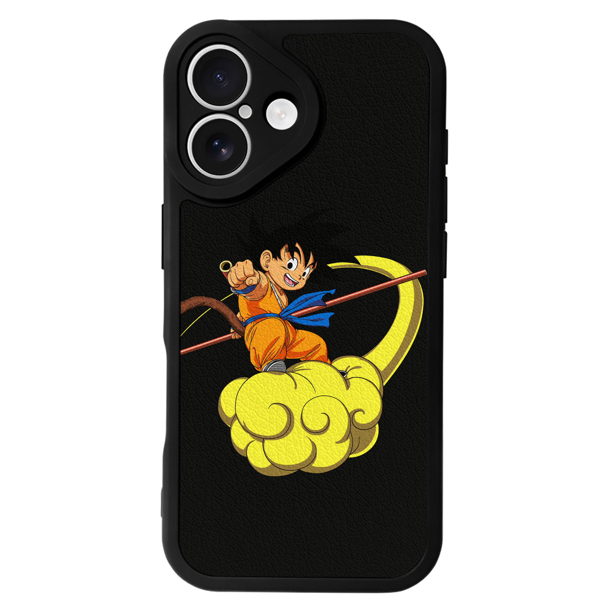 （画像用） ドラゴンボール 孫悟空（そん ごくう）Son Goku カカロット DRAGON BALL Kakarotto 【iPhone 16シリーズ対応】シリコンスマホケース（レザー調） 材質：シリコン